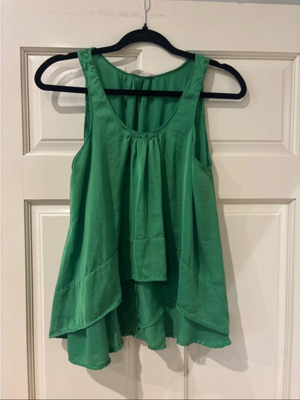 Zara Bright Green Layered Sleeveless Tank